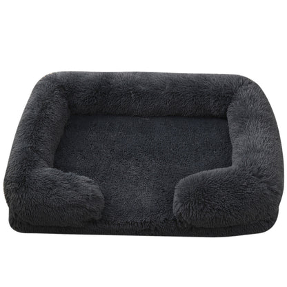 Plush Round Pet Bed Dog Bed Winter Pets Gym From House M27 Dark Gray L No Inner Sleeve