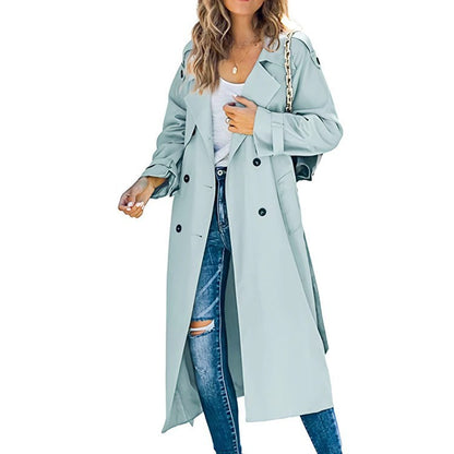 Women's Fashion Casual Solid Color Windbreaker Jacket Women dealsniper-net Light Blue M