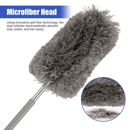 Adjustable Soft Microfiber Feather Duster Dusting Brush Household Cleaning Tool Home dealsniper-net