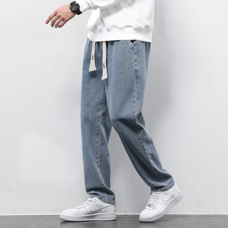 Summer Loose Wide Leg Jeans Pants Men Fashion