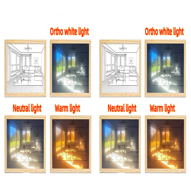 Illuminated Picture LED Decorative Light Painting Modern Night Light