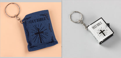 Mini HOLY Bible Keychain Religious Christian Jesus Keyring