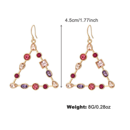 Fashion Colorful Rhinestone Special-shaped Earrings Jewelry dealsniper-net NCE05353color