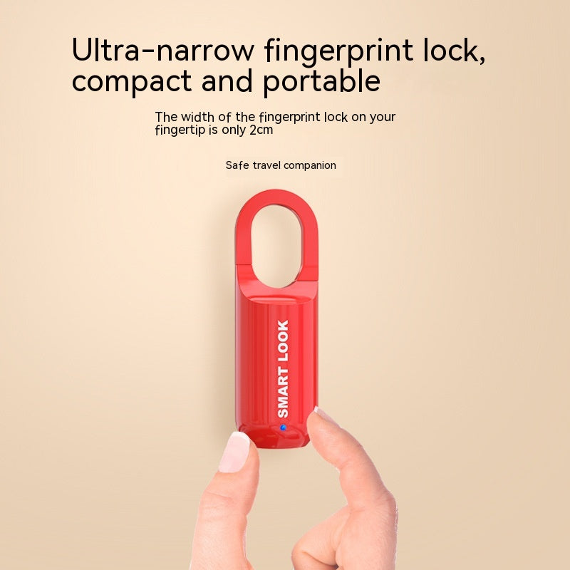 USB Charging Bag Fingerprint Lock Electronics dealsniper-net Red Fingerprint Padlock