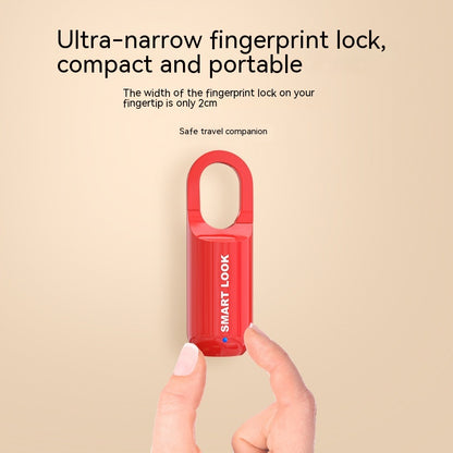 USB Charging Bag Fingerprint Lock Electronics dealsniper-net Red Fingerprint Padlock