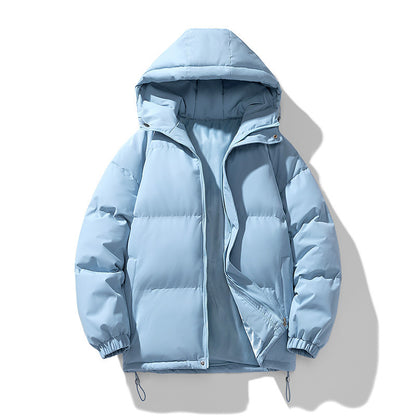Men's Hoodie Coat Winter Fashion Solid ZIp-up Thickened Jacket Men null Light Blue 2XL