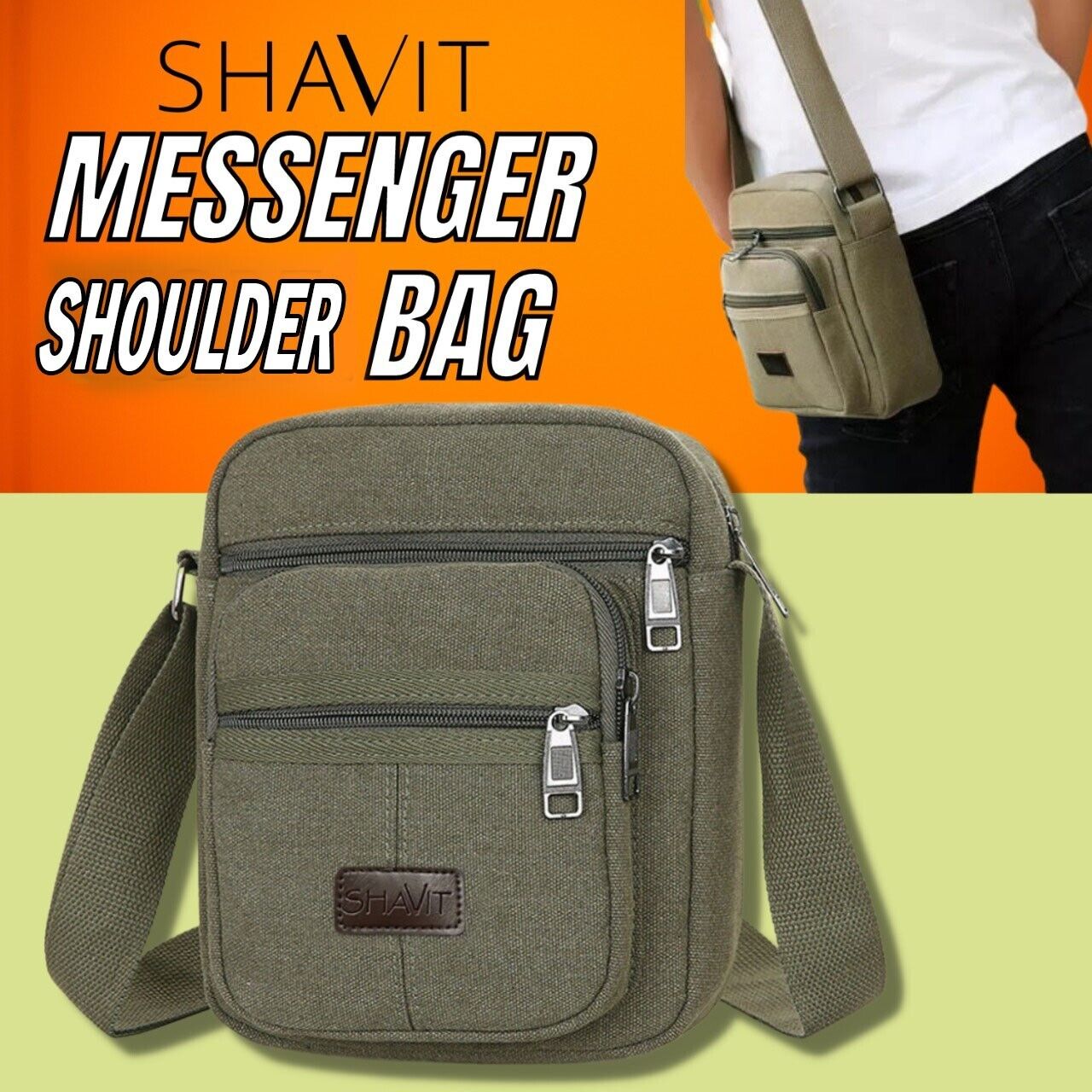 Men's Cross Body Bag Messenger Shoulder Book Bags School Casual Sport Work Bag Men DealSniper.net