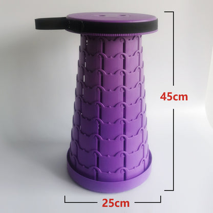 Children's Rainbow Folding Stool Portable Retractable Chair Kids dealsniper-net Adult Style Monochrome Purple
