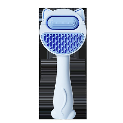 Pets Comb Brush Massage Cleaning Remove Hair Comb Pets Gym From House English Style Blue