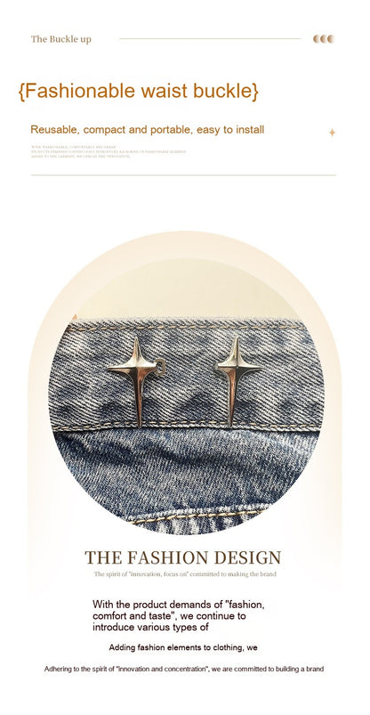 Adjustable Waist Jeans Waist-tight Artifact Button Women DealSniper.net