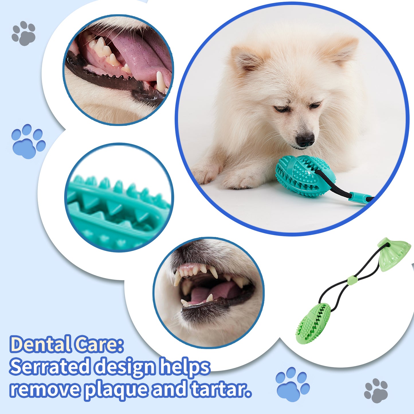 Suction Cup Pull Rope Leaking Pet Toy Ball Tpr Molar Pets dealsniper-net