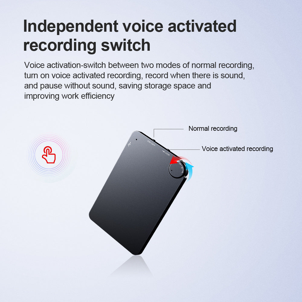 K2 Card Encryption Voice Recorder Mp3 Ai Smart HD Ai Recorder dealsniper-net Neutral English Black 16GB