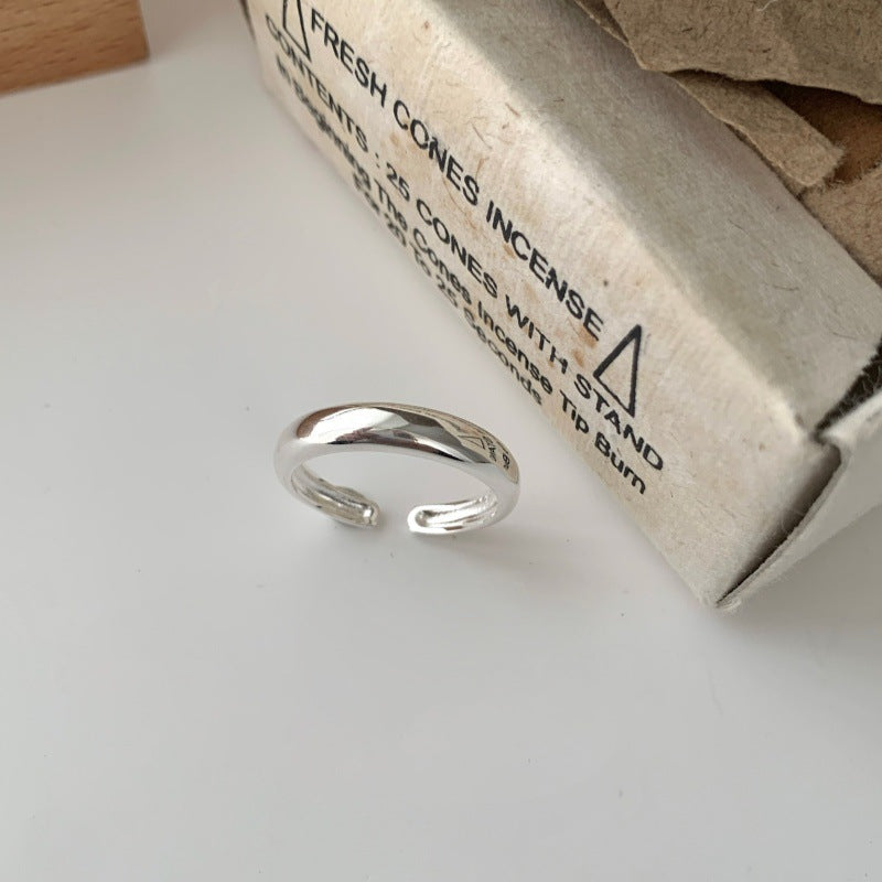 Korean Simple Minimalist Smooth Ring For Women Jewelry Gym From House
