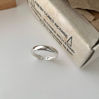 Korean Simple Minimalist Smooth Ring For Women Jewelry Gym From House