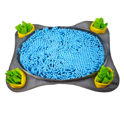Dogs Snuffle Mat Pet Leak Food Anti Choking Mat Cat Dog Training Pets Gym From House Blue 56x38cm