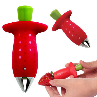 Strawberry Stem Remover Metal Plastic Fruit Leaf Remover Kitchen Gym From House
