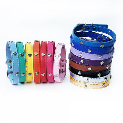 Pack Of 10 1.5 Leather Collars Dog Collars PU Collars