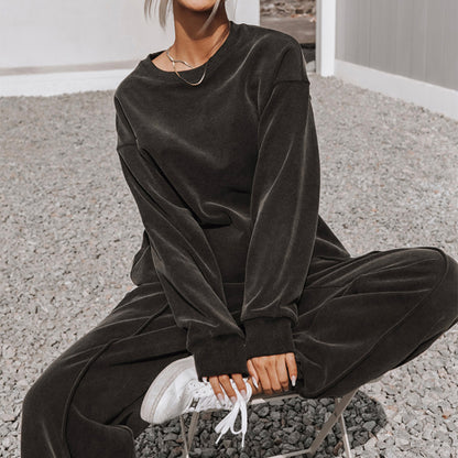 New Women's Loose Sports Casual Sweater Suit Women Gym From House