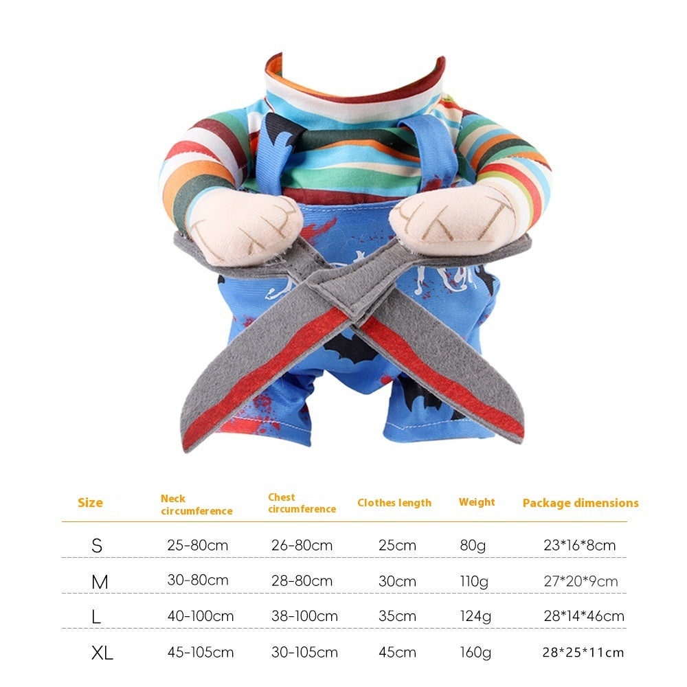 Pet Halloween Costume Cat Funny Outfit With Adjustable Straps Pets DealSniper.net B02407 Scissor Hand L