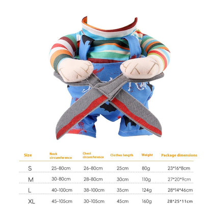 Pet Halloween Costume Cat Funny Outfit With Adjustable Straps Pets DealSniper.net B02407 Scissor Hand L