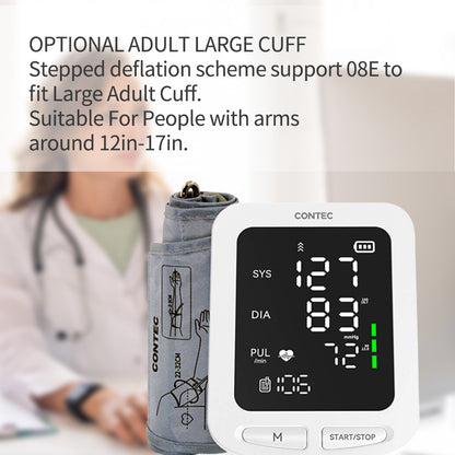 CONTEC08E LED Screen Electronic Sphygmomanometer Adult BP Cuff Monitor Blood Pressure NIBP Records Electronics DealSniper.net