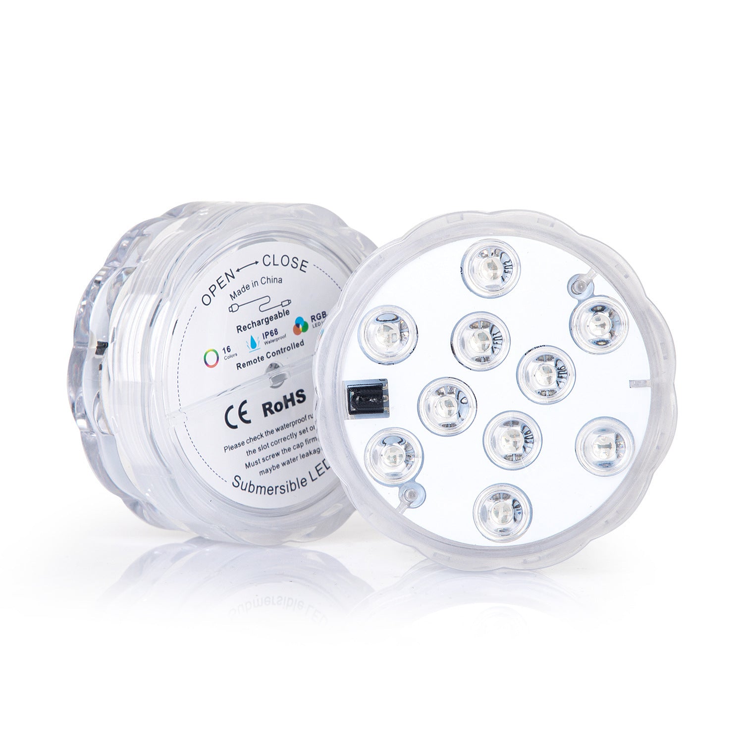 Led Rechargeable Diving Lamp RGB10 Beads Colorful Home Decor DealSniper.net RGB16 Color Remote Control Floating Model 1 Lights