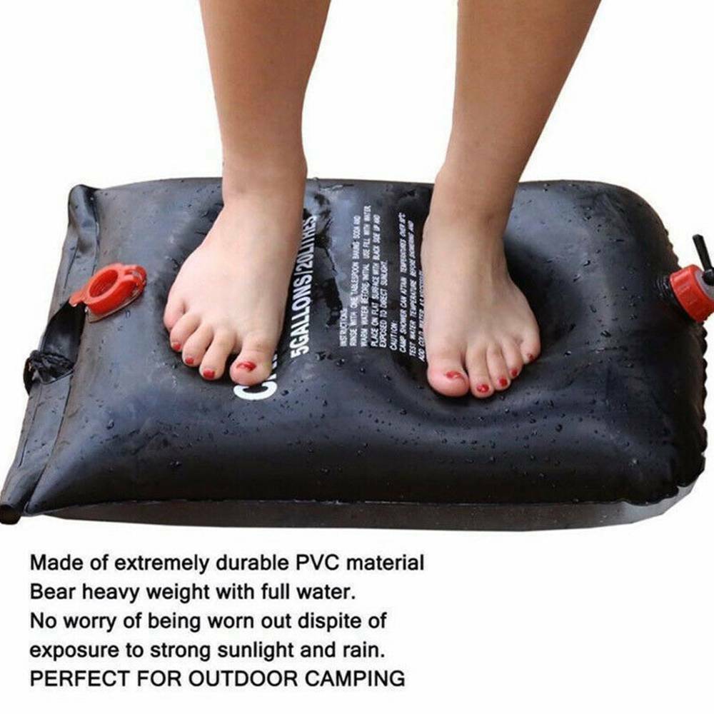20L Camping Shower Portable Compact Solar Sun Heating Bath Bag Outdoor Travel Outdoor DealSniper.net