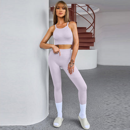New Solid Color Sleeveless Sports Suit Women Women Gym From House