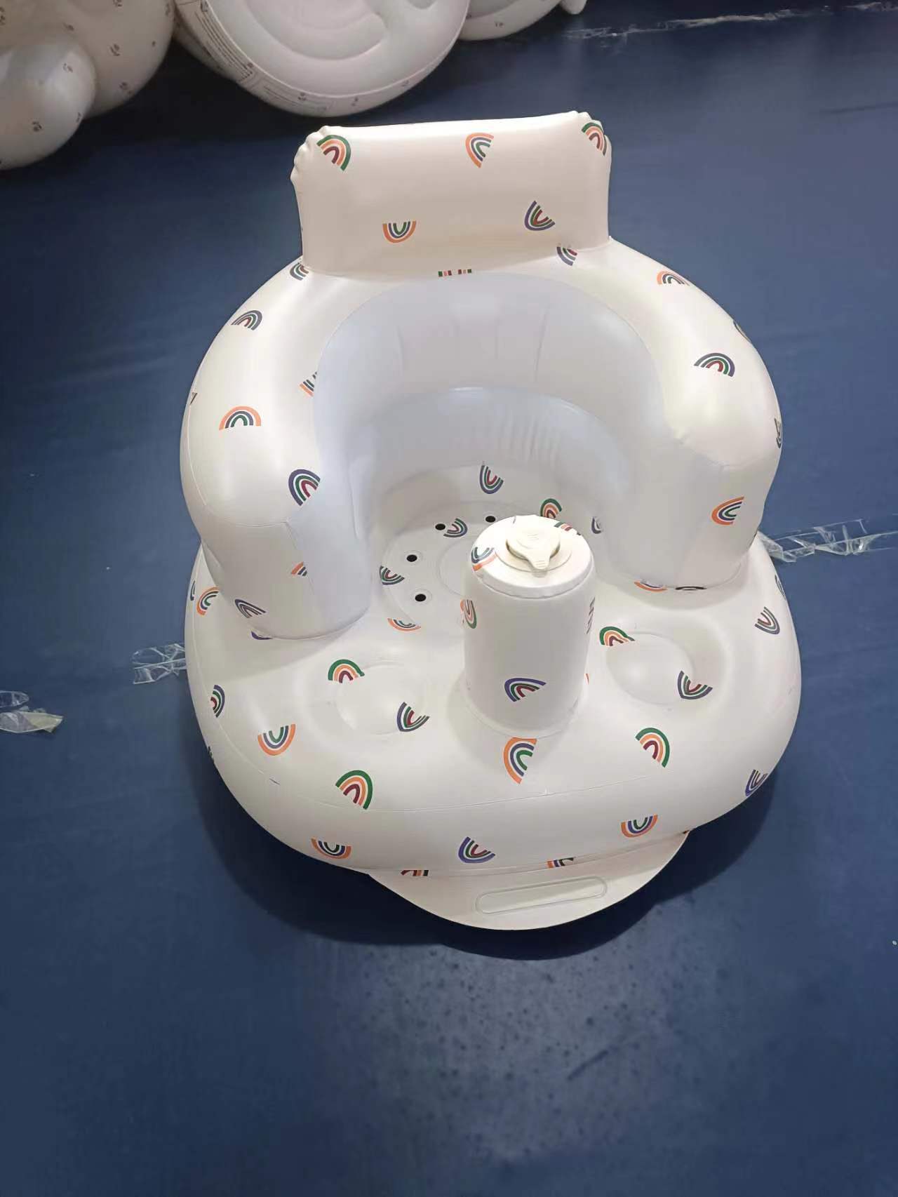 Portable Inflatable Baby Dining Chair For Bathing And Swimming Kids DealSniper.net Rainbow
