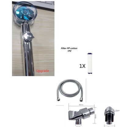 New Turbo Propeller Shower Head Water Saving High Pressure Flow House Gym From House Blue upgrade B Set