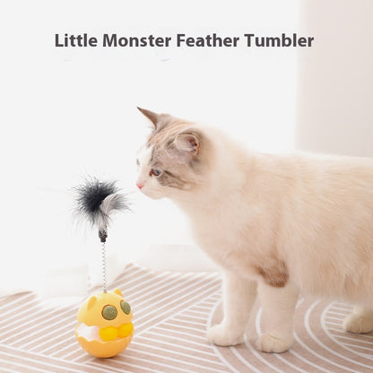 Cats Feather Toy Rotate Cat Tumbler Teaser Catmint Roller Pets Gym From House