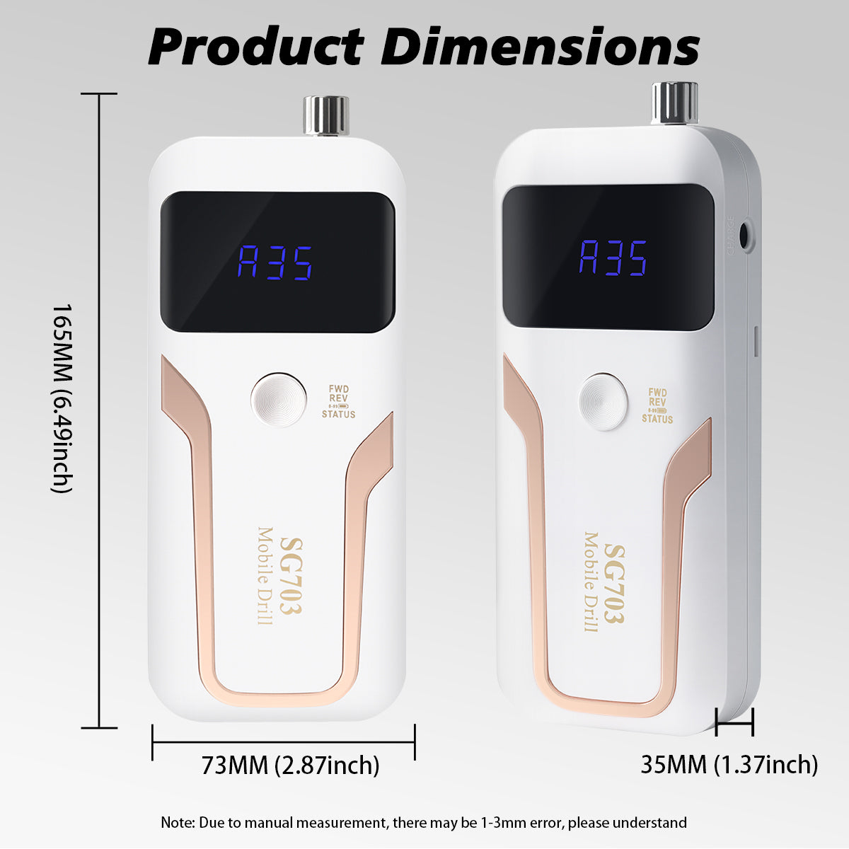 Portable Nail Drill Professional 35000 RPM, Rechargeable Electric Nail Beauty dealsniper-net
