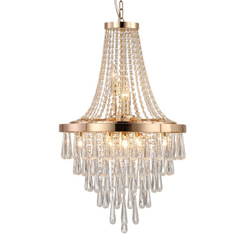 Golden Crystal Chandelier, Large Modern Luxury Chandelier