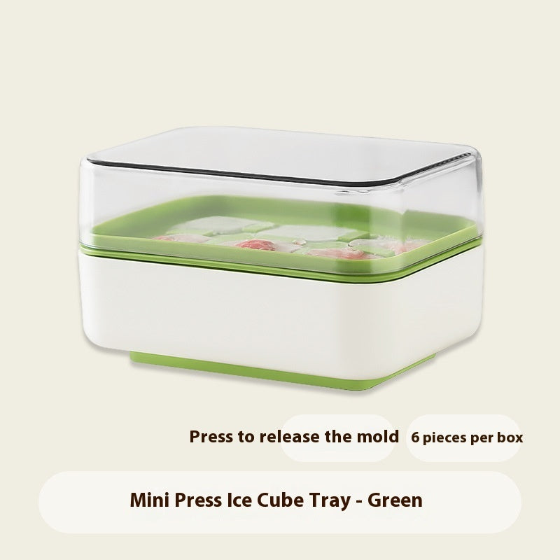 Mini Press Silicone Ice Tray Easily Removable Kitchen DealSniper.net Green