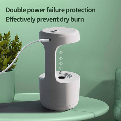 Bedroom Anti-Gravity Humidifier With Clock Water Drop