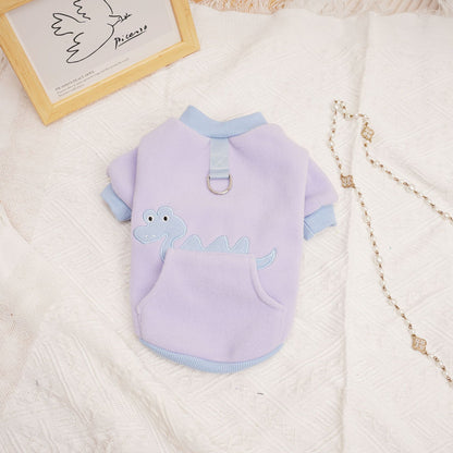 Cat Puppy Pet Clothing Thickening Pets DealSniper.net Light Purple L
