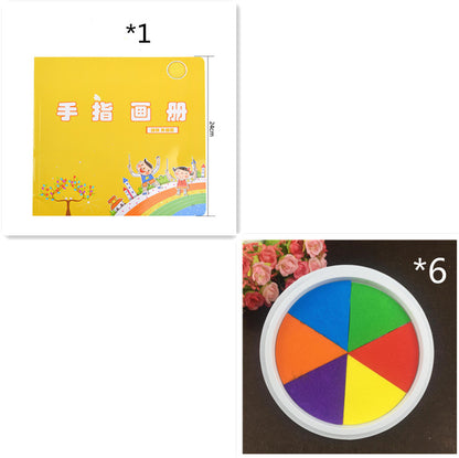 New Hot Selling Kindergarten Finger Print Mud Non-toxic Washable Pigment Kids DealSniper.net D set