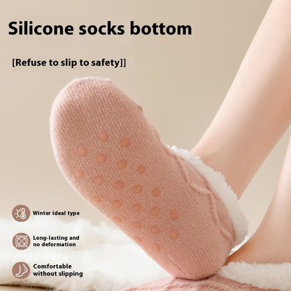 Winter Warm Short Cotton Slipper Socks Unisex Fluffy Socks Women dealsniper-net