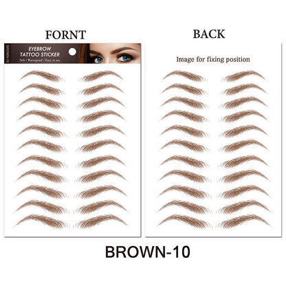 Water-based Hair-liked Authentic Eyebrow Tattoo Sticker Beauty Gym From House Brown10
