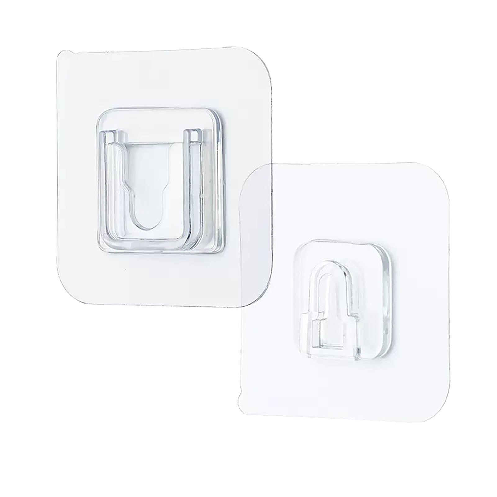 Clear Double Sided Adhesive Wall Hooks Waterproof Kitchen dealsniper-net as picture