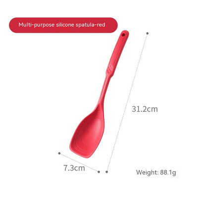 Household Multifunctional Spatula Edible Silicon Kitchen dealsniper-net Ladel Red