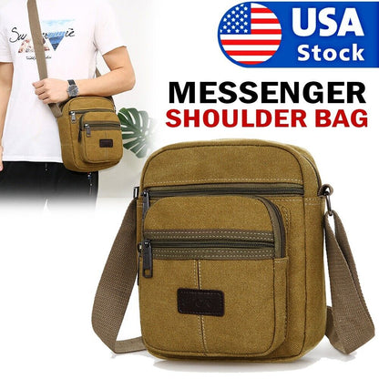 Men's Crossbody Messenger Bag Canvas Bags Casual Shoulder Satchel Handbag Pouch Men DealSniper.net