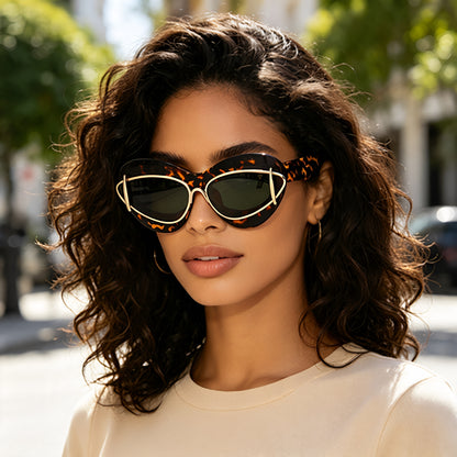 New European And American Fashion Cat-Eye Sunglasses Women Gym From House