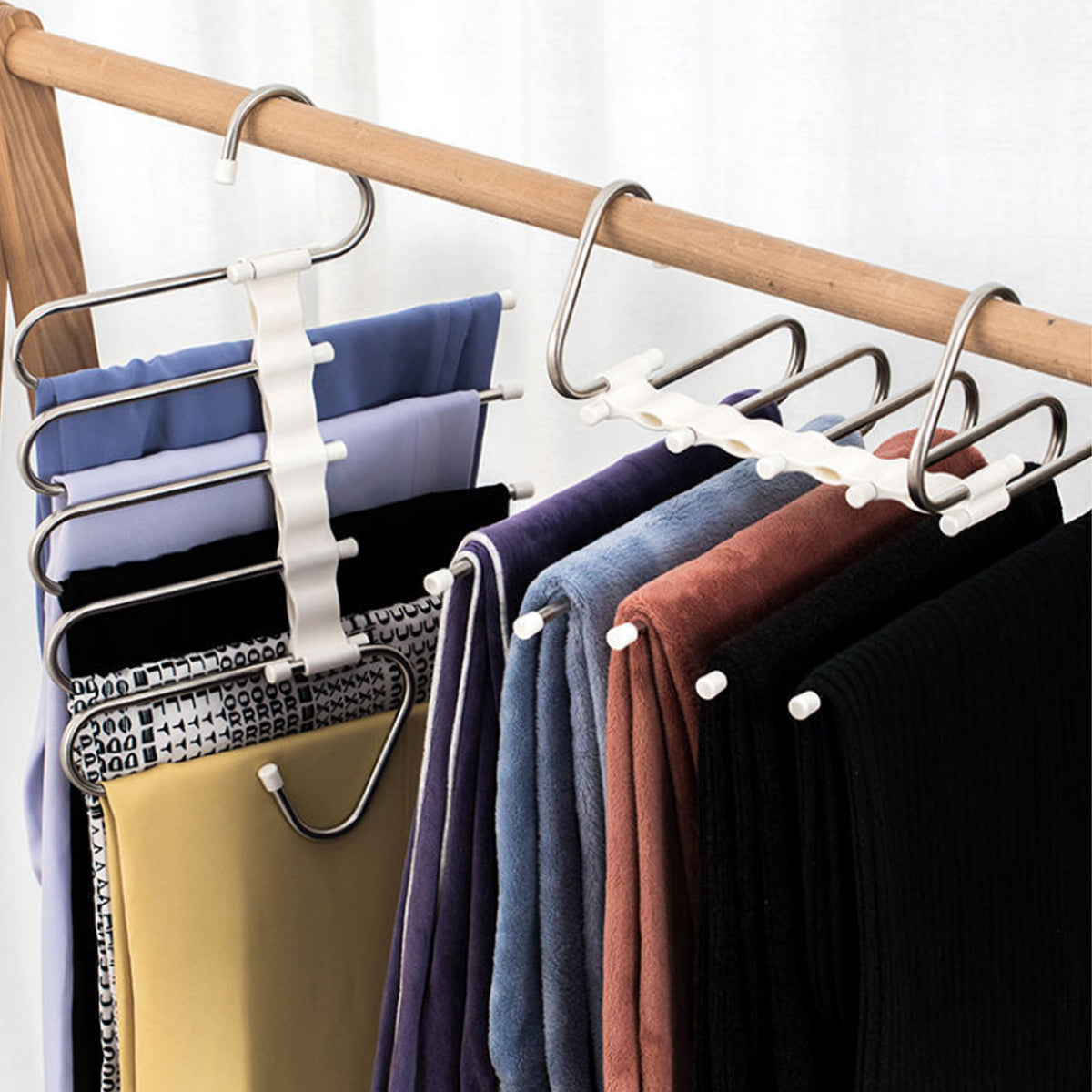 5 In 1 Wardrobe Hanger Multi-functional Clothes Hangers Rack House DealSniper.net