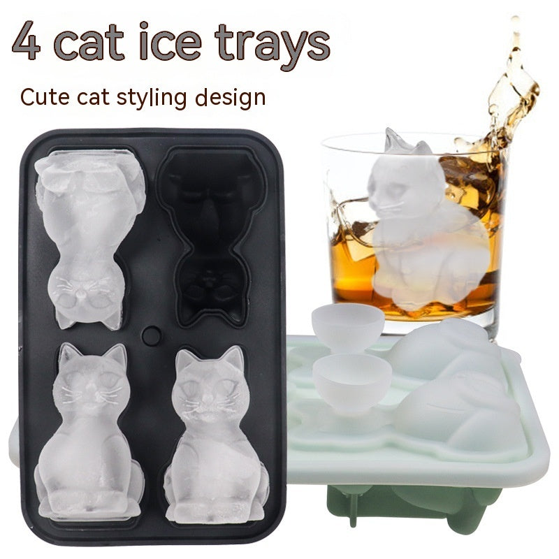 Cat Ice Tray Silicone Mold Household Kitchen dealsniper-net