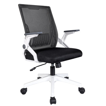 Ergonomic Office Chair Computer Desk Chair Comfy With Adjustable Lumbar Support Health DealSniper.net White and Black