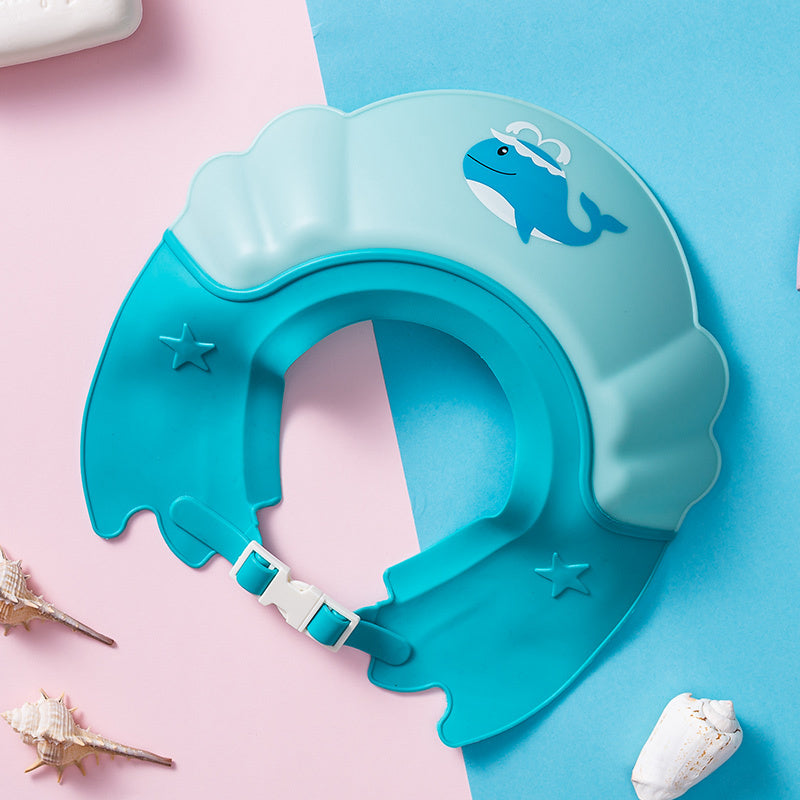 Baby Shower Bath Kid Shampoo Hat Kids DealSniper.net Whale sky blue Style2