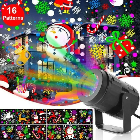 Christmas Party Lights Snowflake Projector Light Led Stage Light Holidays Gym From House