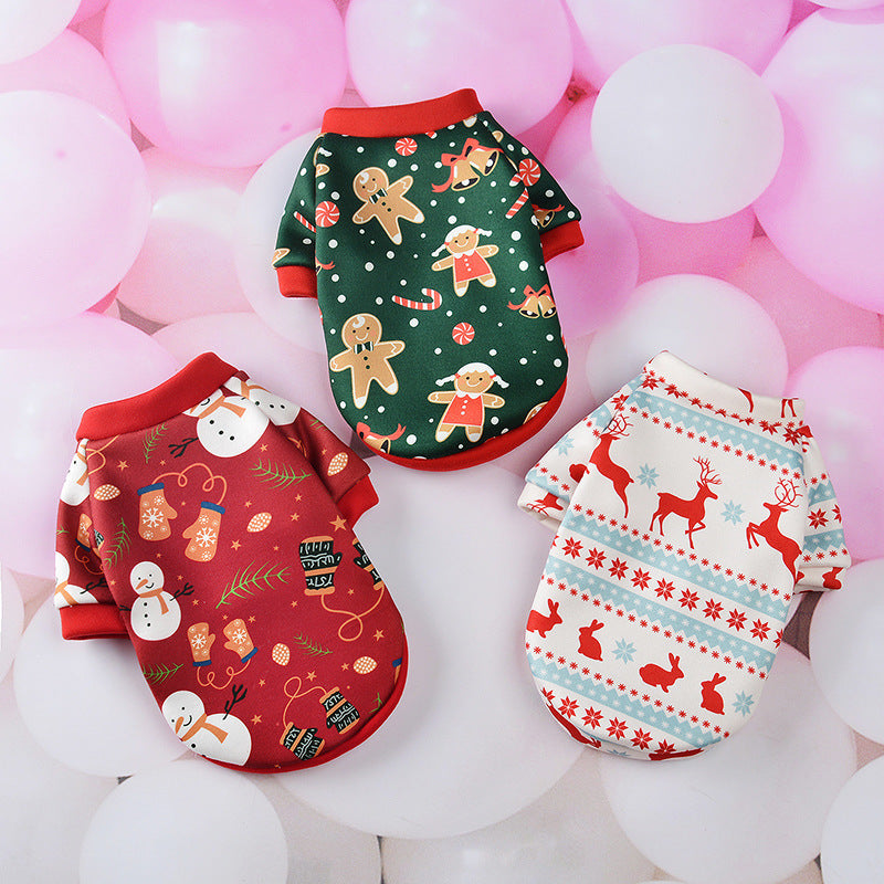 Christmas Dog Clothes Cartoon Pet Supplies Pets DealSniper.net
