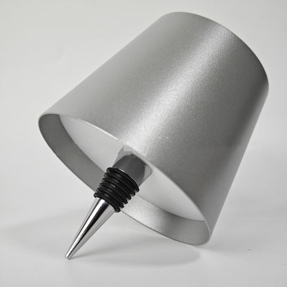 Wireless Desk Lamp LED Creative Wine Bottle Lamp Home Decor DealSniper.net TYPEC Plastic 2000mAh Silver gray Tricolor Light